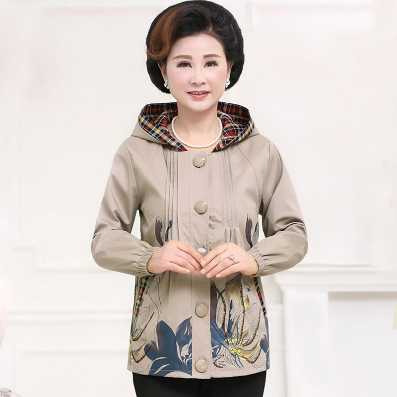 2018 Spring and Autumn Elegant Casual Mother Basic Hooded Jacket Fashion Middle Age Women Coat Female Slim Outerwears QH1188
2018 Spring and Autumn Elegant Casual Mother Basic Hooded Jacket Fashion Middle Age Women Coat Female Slim Outerwears QH1188