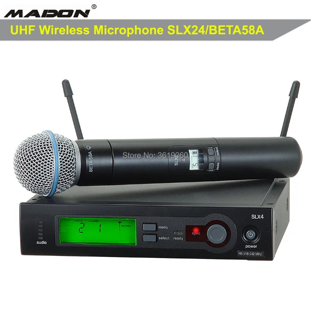 Fast shipping ,SLX24/BETA58A High Quality Wireless single handheld Microphone UHF Wireless Microphone
Fast shipping ,SLX24/BETA58A High Quality Wireless single handheld Microphone UHF Wireless Microphone