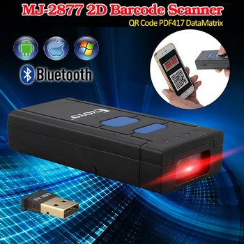 MJ-2877 Mini Portable Bluetooth Wireless 2D QR Barcode Scanner Scan PDF417 DataMatrix 2D Barcode Android Pocket Scanner QR
MJ-2877 Mini Portable Bluetooth Wireless 2D QR Barcode Scanner Scan PDF417 DataMatrix 2D Barcode Android Pocket Scanner QR