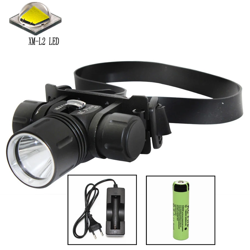 Underwater Diving Headlamp XM-L2 LED Waterproof dive Swimming healight Underwater scuba light + 18650 battery + Charger
Underwater Diving Headlamp XM-L2 LED Waterproof dive Swimming healight Underwater scuba light + 18650 battery + Charger