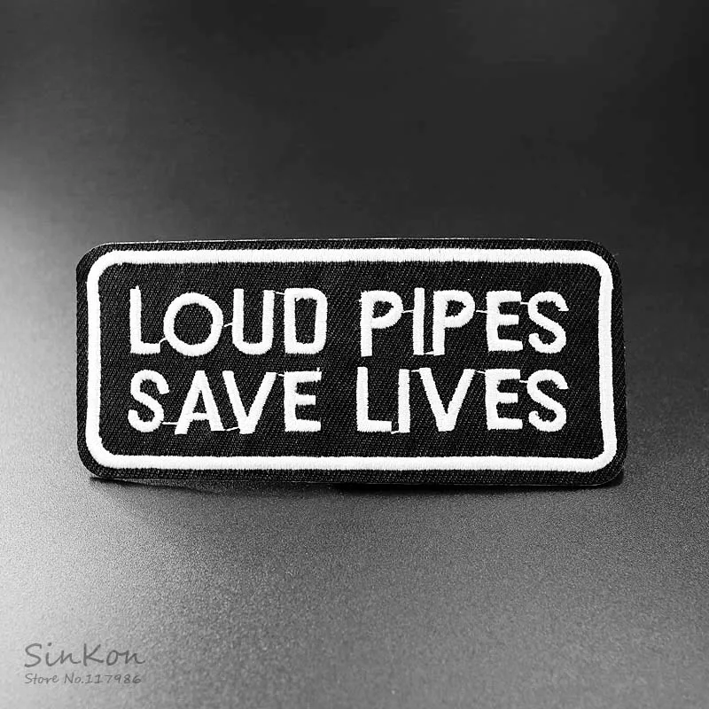 LOUD PIPES SAVE LIVES (Size:4.5X10cm) DIY Badges Cloth Jeans Cowboy Patch Clothes Down Jackets Decoration Applique Badge
LOUD PIPES SAVE LIVES (Size:4.5X10cm) DIY Badges Cloth Jeans Cowboy Patch Clothes Down Jackets Decoration Applique Badge