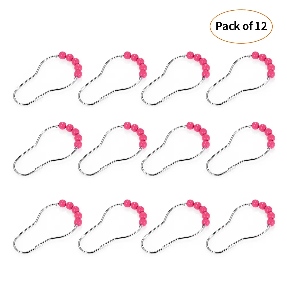 Shower Curtain Rings Stainless Steel Hooks with Easy Glide Roller Balls Durable and Polished 12PCS/Set
Shower Curtain Rings Stainless Steel Hooks with Easy Glide Roller Balls Durable and Polished 12PCS/Set