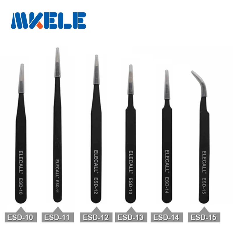 6 pcs ESD Series Safe Anti-MagneticTool Set Anti-static Stainless Steel Tweezers Electronic Repairing Maintenance Tools
6 pcs ESD Series Safe Anti-MagneticTool Set Anti-static Stainless Steel Tweezers Electronic Repairing Maintenance Tools
