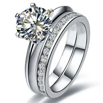 Test Positive 2CT Moissanite Engagement Ring Solitaire Synthetic Carbon Rings Set Sterling Silver Semi Mount Wedding Band Ring
Test Positive 2CT Moissanite Engagement Ring Solitaire Synthetic Carbon Rings Set Sterling Silver Semi Mount Wedding Band Ring