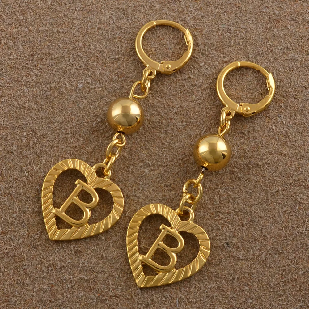Gold Color 26 Letter Heart A-Z Mother Gift Initials Earrings Alphabet Initial Beads Earring Jewelry Girls #J0302
Gold Color 26 Letter Heart A-Z Mother Gift Initials Earrings Alphabet Initial Beads Earring Jewelry Girls #J0302
