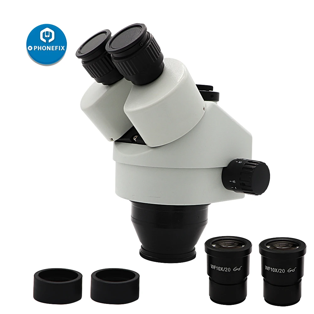 PHONEFIX Trinocular Stereo Microscope Head Simul-Focal 3.5X-90X Continuous zoom WF10X/20 Eyepiece Auxiliary Objective lens
PHONEFIX Trinocular Stereo Microscope Head Simul-Focal 3.5X-90X Continuous zoom WF10X/20 Eyepiece Auxiliary Objective lens