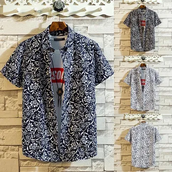 Men Shirts Mens Summer Fashion Shirt Casual Short Sleeved Tops Loose Casual Blouse
Men Shirts Mens Summer Fashion Shirt Casual Short Sleeved Tops Loose Casual Blouse