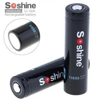 2pcs Soshine 3.7V 3600mAh Large Capacity 18650 Li-ion Rechargeable Battery with Protected PCB for LED Flashlights Headlamps
2pcs Soshine 3.7V 3600mAh Large Capacity 18650 Li-ion Rechargeable Battery with Protected PCB for LED Flashlights Headlamps