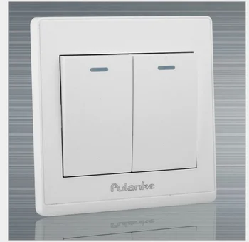 20pcs/lot, White Wall Switch Panel, Lamp Light Switch 2 Gang 2 Way Double Push Button 10A 250V
20pcs/lot, White Wall Switch Panel, Lamp Light Switch 2 Gang 2 Way Double Push Button 10A 250V
