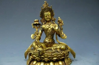 9"Tibet Pure Bronze 24K Gold Gild Green TaRa Kwan-Yin Bodhisattva Buddha Statue
9"Tibet Pure Bronze 24K Gold Gild Green TaRa Kwan-Yin Bodhisattva Buddha Statue