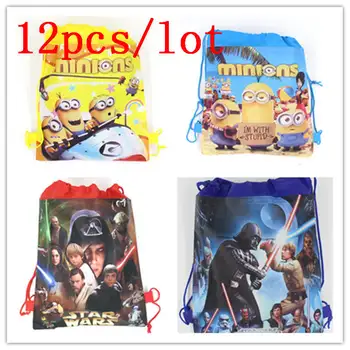 Cute Minions Cartoon Backpack Gift Bag Star Wars Theme Non-woven Fabrics Backpacks Storage Back Pack Favor School 12Pcs/lot
Cute Minions Cartoon Backpack Gift Bag Star Wars Theme Non-woven Fabrics Backpacks Storage Back Pack Favor School 12Pcs/lot