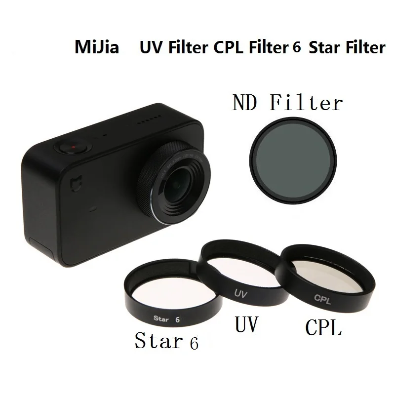 Mijia UV Mini 4K Camera Lens UV filter /CPL /Gray Color ND/6 Line Star Cap Lens Cover for Xiaomi Mijia Action Camera Accessories
Mijia UV Mini 4K Camera Lens UV filter /CPL /Gray Color ND/6 Line Star Cap Lens Cover for Xiaomi Mijia Action Camera Accessories