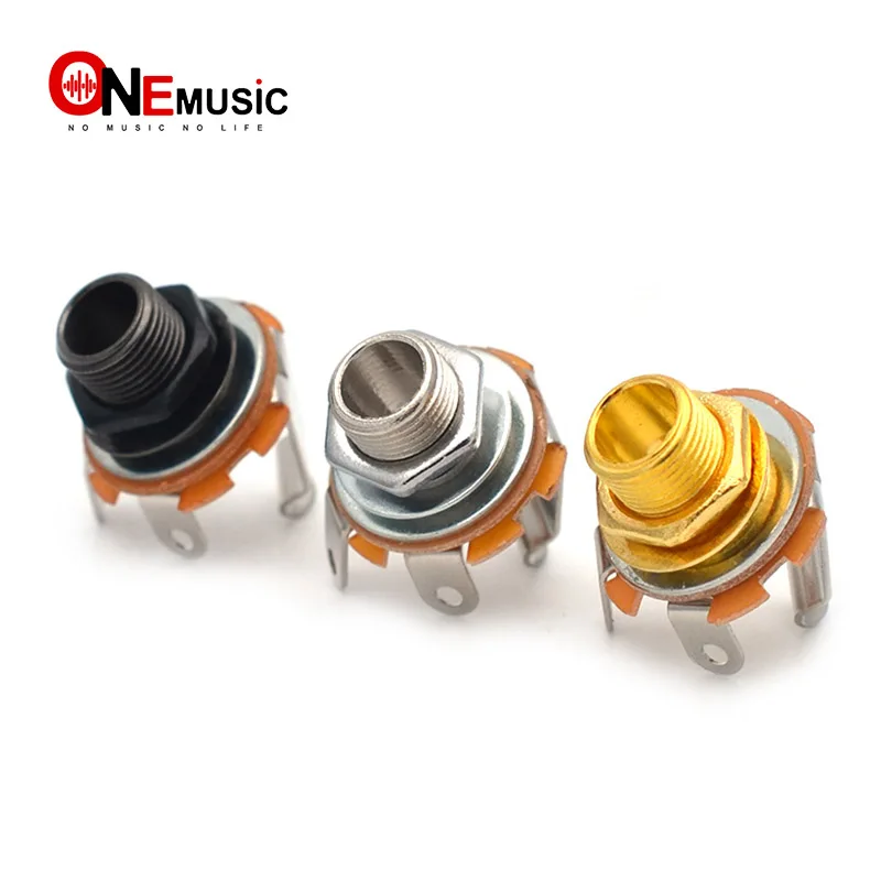 2pcs Guitar Jack Socket 1//4/" Mono Input Jack Socket For Electric Bass Guitar//amp