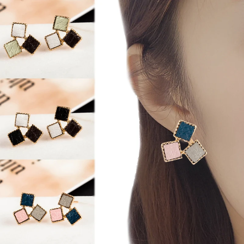 2018 New 1Pair Exquesite oorbellen Simple Multicolor Leather Earring for women Unique Wedding jewelry 3 Colors Allergy Free new
2018 New 1Pair Exquesite oorbellen Simple Multicolor Leather Earring for women Unique Wedding jewelry 3 Colors Allergy Free new