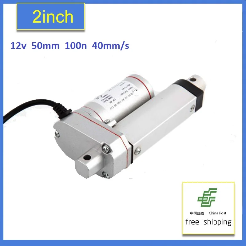 Stroke 50mm=2 inches/ 12V/ 100N=10KG 40mm/s mini electric linear actuator mechanism linear tubular motor motion,Free shipping
Stroke 50mm=2 inches/ 12V/ 100N=10KG 40mm/s mini electric linear actuator mechanism linear tubular motor motion,Free shipping