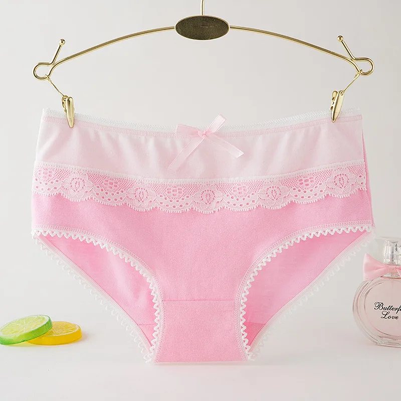 Cotton Women Casual Sexy Lace Briefs Fashion Bow Panties Breathable Underpants Ladies Casual Low-waist Briefs Underwear
Cotton Women Casual Sexy Lace Briefs Fashion Bow Panties Breathable Underpants Ladies Casual Low-waist Briefs Underwear