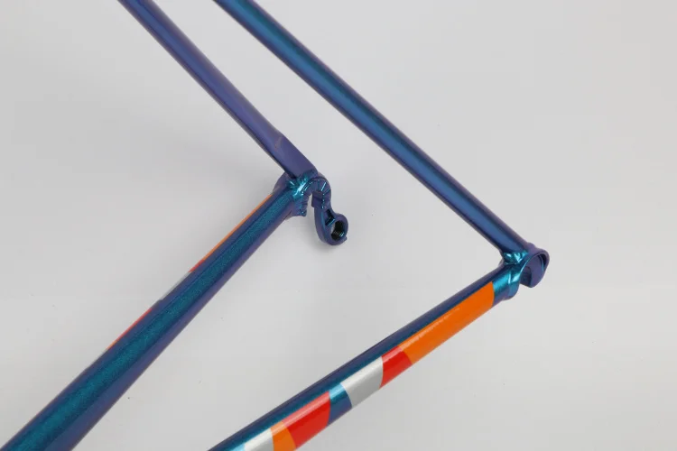 Sale TSUNAMI Ultralight Chrome Frame Carbon Fork Heat Treatment Steel Road Bicycle 700C Chameleon Frameset Caliper Brake Frame 11 Sale TSUNAMI Ultralight Chrome Frame Carbon Fork Heat Treatment Steel Road Bicycle 700C Chameleon Frameset Caliper Brake Frame 11