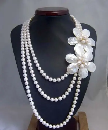 FREE SHIPPING ****** 8-9 mm natural freshwater pearl necklace Shell petal layers long necklace (A0511)
FREE SHIPPING ****** 8-9 mm natural freshwater pearl necklace Shell petal layers long necklace (A0511)