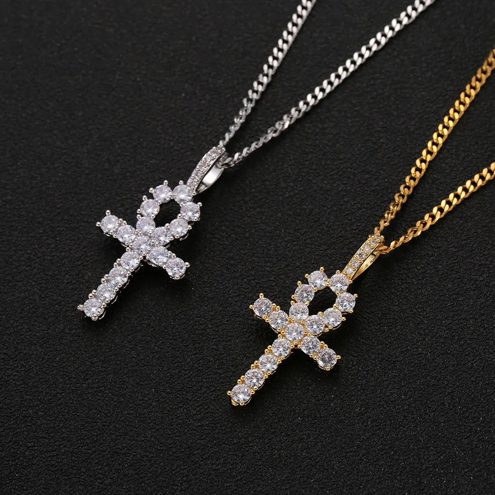Men Hip hop iced out bling Ankh cross Pendant Necklace AAA Zircon High quality pendants Necklaces Hiphop Unisex Jewelry gifts
Men Hip hop iced out bling Ankh cross Pendant Necklace AAA Zircon High quality pendants Necklaces Hiphop Unisex Jewelry gifts