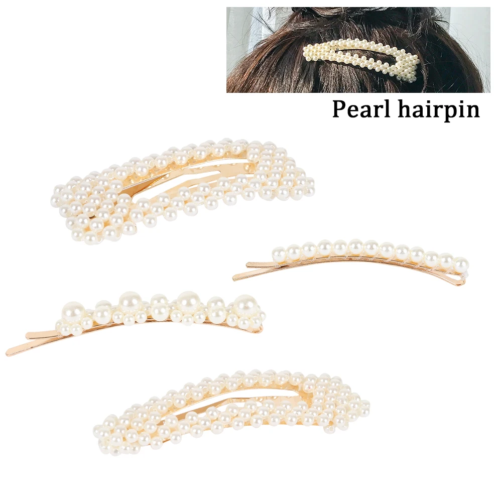 New Fashion Women Pearl Hair Clip Snap Barrette Stick Hairpin Styling Accessories spinki do wlosow horquillas de pelo para mujer
New Fashion Women Pearl Hair Clip Snap Barrette Stick Hairpin Styling Accessories spinki do wlosow horquillas de pelo para mujer