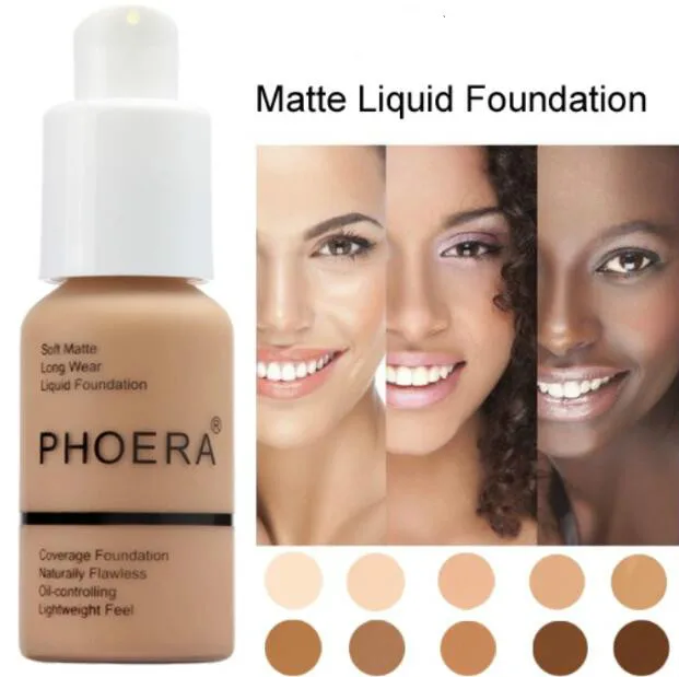 Phoera Perfect Beauty 30ml Liquid Foundation Base Soft Matte Long Wear Oil Control Concealer Foundation Cream Women Makeup
Phoera Perfect Beauty 30ml Liquid Foundation Base Soft Matte Long Wear Oil Control Concealer Foundation Cream Women Makeup