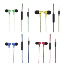 

Nylon Braided In Ear Earphone Heavy Bass Line Control Crackle Stereo Earbuds with Microphone For iphone 6 xiaomi Earphone New