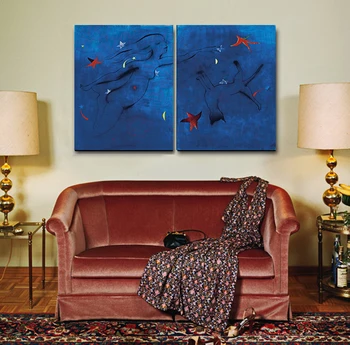 2 pieces modern abstract painting flying girl on oil canvas for home decor and wallpaper
2 pieces modern abstract painting flying girl on oil canvas for home decor and wallpaper