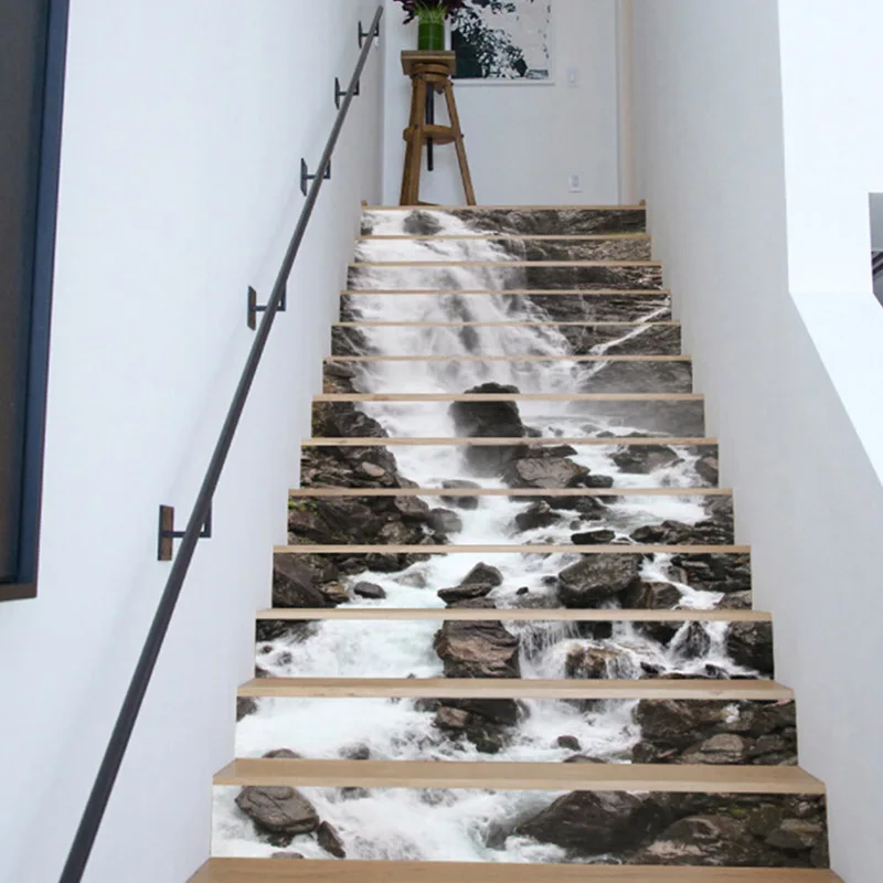 High Quality PVC Self Adhesive Staircase Stickers6 / 13Pcs/Set 3D Landscape Stairs Decals Art Wall Stickers Home Decoration
High Quality PVC Self Adhesive Staircase Stickers6 / 13Pcs/Set 3D Landscape Stairs Decals Art Wall Stickers Home Decoration