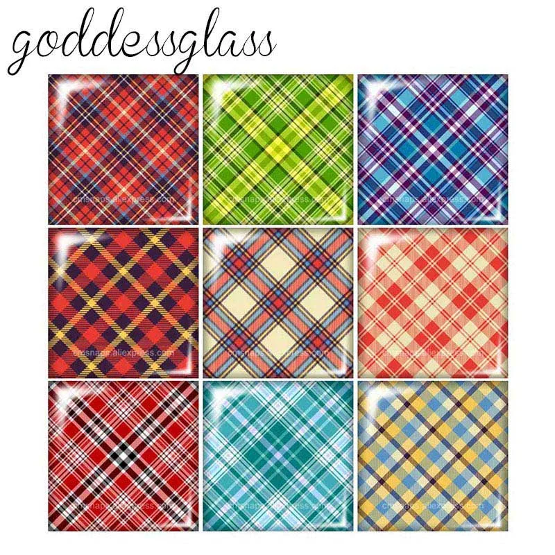 New Beauty Plaid patterns colorful 12mm/20mm/25mm/30mm Square photo glass cabochon demo flat back Making findings FB0007
New Beauty Plaid patterns colorful 12mm/20mm/25mm/30mm Square photo glass cabochon demo flat back Making findings FB0007