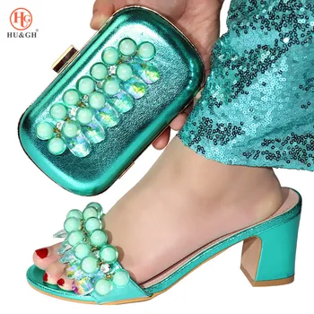 2019 Light Green Italian Shoes and Bags Set Decorated with Rhinestone Women Matching Shoes and Bag Set Slipper Shoes for Women
2019 Light Green Italian Shoes and Bags Set Decorated with Rhinestone Women Matching Shoes and Bag Set Slipper Shoes for Women