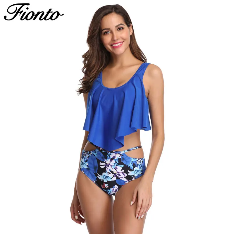 Fionto High Waist Bikini Swimsuit Woman Bikini with Printed Lotus Leaf Edge Bikini 2019
Fionto High Waist Bikini Swimsuit Woman Bikini with Printed Lotus Leaf Edge Bikini 2019