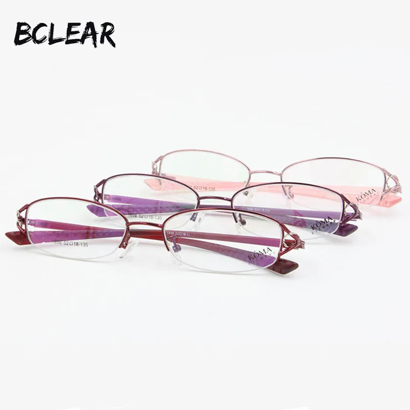 BCLEAR Half Rim Women Semi-rimless Eyeglasses Alloy Metal Optical Frame Flexible TR90 Legs Slim Ultralight Female Spectacle 2018
BCLEAR Half Rim Women Semi-rimless Eyeglasses Alloy Metal Optical Frame Flexible TR90 Legs Slim Ultralight Female Spectacle 2018