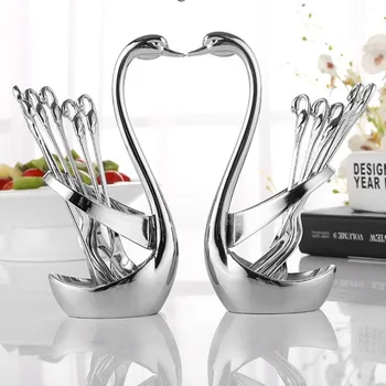 1PCS Zinc Alloy Fork Spoon Tableware Stand Holder Swan Shaped Fruit Food Fork Spoon Knife Base Holder Kitchen Tools
1PCS Zinc Alloy Fork Spoon Tableware Stand Holder Swan Shaped Fruit Food Fork Spoon Knife Base Holder Kitchen Tools