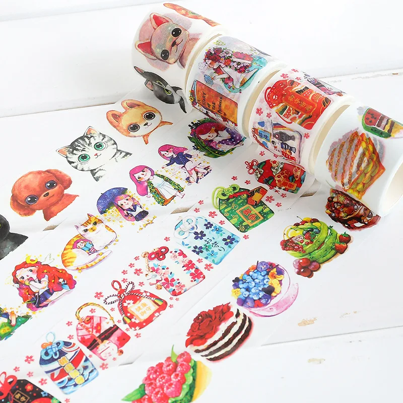 40mm wide Japanese style amulet Princess Fairy Big eyes animal Cake decoration washi tape DIY planner scrapbooking masking tape
40mm wide Japanese style amulet Princess Fairy Big eyes animal Cake decoration washi tape DIY planner scrapbooking masking tape