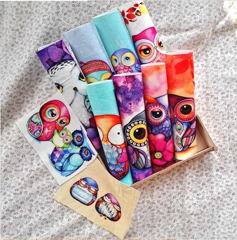 Owl fabric digital printed cloth 20 *20cm thick cotton and linen handmade diy patchwork quilting decora patchwor D30
Owl fabric digital printed cloth 20 *20cm thick cotton and linen handmade diy patchwork quilting decora patchwor D30