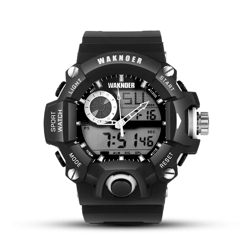 WAKNOER Men's Watch Men Watch Waterproof Dual Display Watches Top Brand Sport Mens Watches Clock reloj hombre relogio masculino
WAKNOER Men's Watch Men Watch Waterproof Dual Display Watches Top Brand Sport Mens Watches Clock reloj hombre relogio masculino