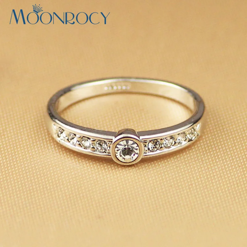 MOONROCY Free Shipping Cute Fashion Rings For Women Crystal Silver Color Jewelry Wholesale Wedding ring for women Gift
MOONROCY Free Shipping Cute Fashion Rings For Women Crystal Silver Color Jewelry Wholesale Wedding ring for women Gift