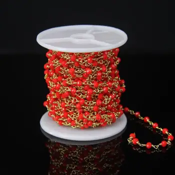 3x4mm Tiny Glass Beads,Faceted Rondelle Red Glass Crystal Glass Chains Beading Jewelry,Plating Bronze Wire Wrapped Bracelet Bulk
3x4mm Tiny Glass Beads,Faceted Rondelle Red Glass Crystal Glass Chains Beading Jewelry,Plating Bronze Wire Wrapped Bracelet Bulk