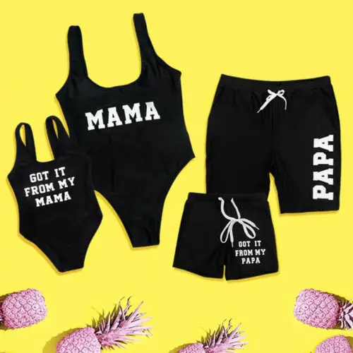 2019 Summer Family Matching Swimsuit Mom Girls One-piece Swimwear Men Boys Swim Trunks Letter Swimwear Hot Parent-kids Bikini
2019 Summer Family Matching Swimsuit Mom Girls One-piece Swimwear Men Boys Swim Trunks Letter Swimwear Hot Parent-kids Bikini