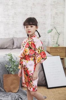 Pink Bathrobe Satin Flower Girl Robe Summer Kimono Bath Robes Bridesmaid Girl Dress Silk stain Nightgown Peony Robes
Pink Bathrobe Satin Flower Girl Robe Summer Kimono Bath Robes Bridesmaid Girl Dress Silk stain Nightgown Peony Robes
