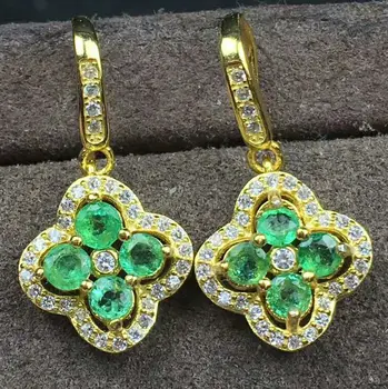 Natural emerald or sapphire flower drop earring Free shipping 925 sterling silver 0.15ct*8pcs gemstone Fine jewelry #J8101408 
Natural emerald or sapphire flower drop earring Free shipping 925 sterling silver 0.15ct*8pcs gemstone Fine jewelry #J8101408