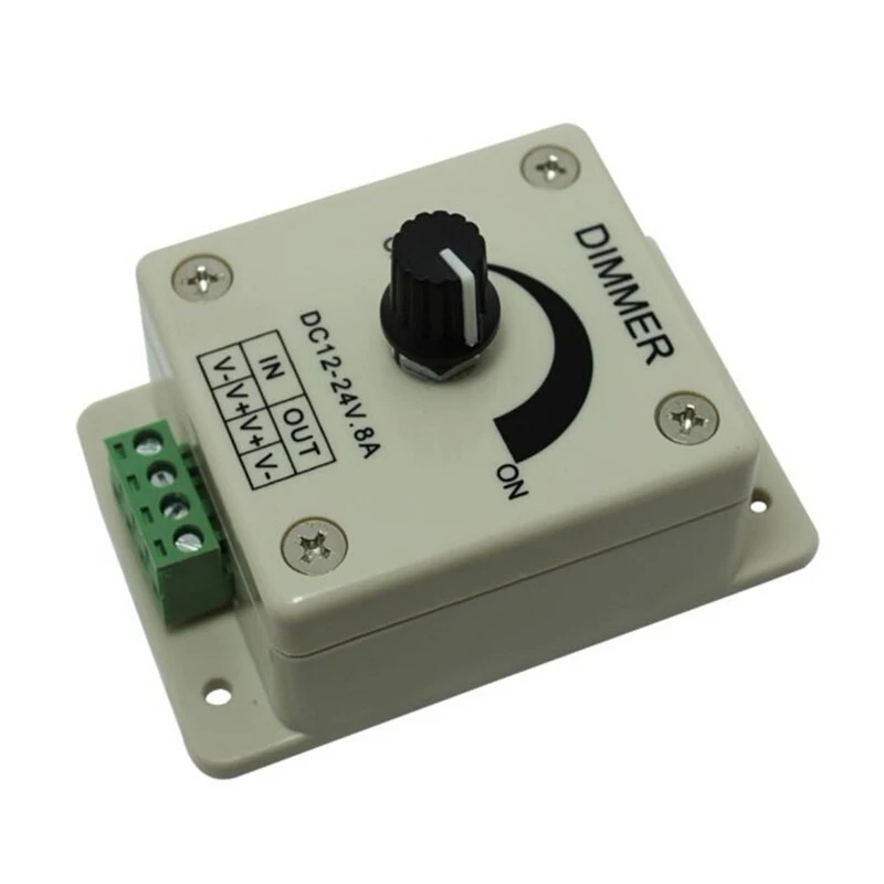 

(10pcs/lot) 1 Channel Rotating LED Dimmer Controller;DC12-24V;Output: 1channel;Output Current:<8A;Output power:12V< 96W,24V<192W