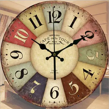 The living room wall hanging art personality wooden crafts Mediterranean creative clock
The living room wall hanging art personality wooden crafts Mediterranean creative clock