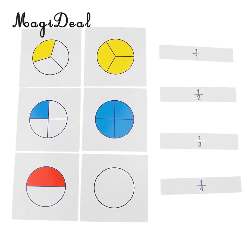 MagiDeal 1 Set Montessori Math Teaching Aids Kids Early Childhood Education Digital Fraction Card for Learning Mathematics Toy
MagiDeal 1 Set Montessori Math Teaching Aids Kids Early Childhood Education Digital Fraction Card for Learning Mathematics Toy