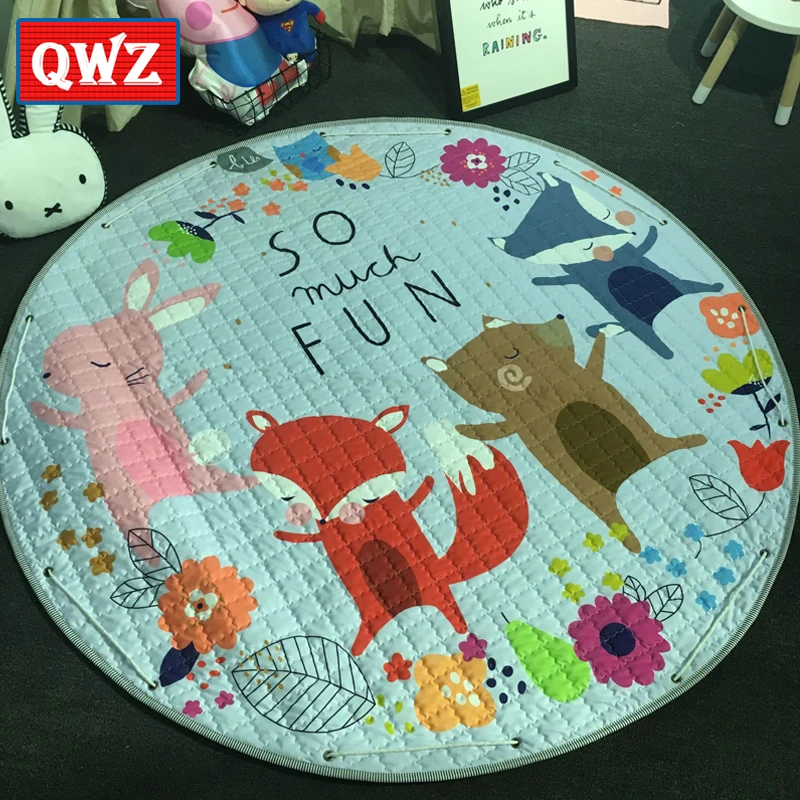QWZ Cartoon Lovely Fox Image Baby Play Mats Child Developing Crawling Rug Carpet Kids Toys Storage Bag Nordic Style Room Decor
QWZ Cartoon Lovely Fox Image Baby Play Mats Child Developing Crawling Rug Carpet Kids Toys Storage Bag Nordic Style Room Decor