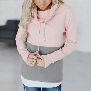 Europe style autumn winter fashion sweatshirts turtleneck patchwork comfortable pullovers casual loose woman hoodies
Europe style autumn winter fashion sweatshirts turtleneck patchwork comfortable pullovers casual loose woman hoodies