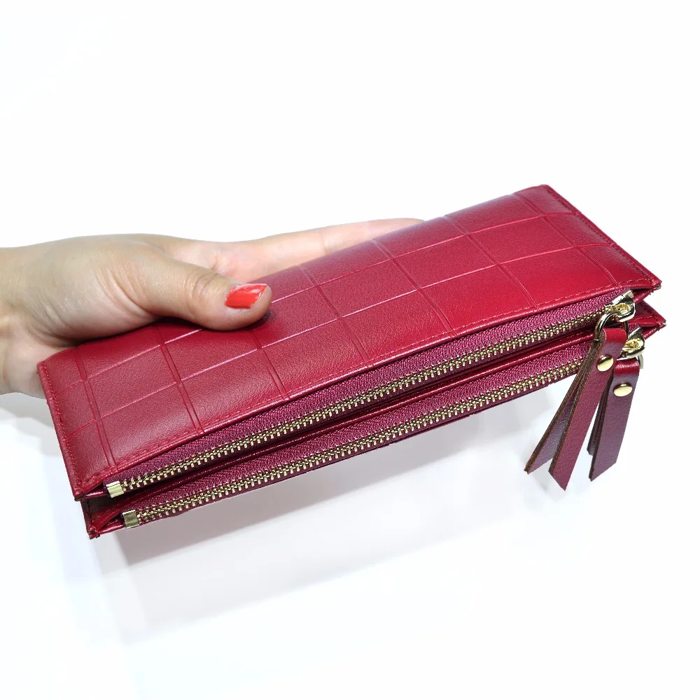 Plaid Girls High Capacity Fashion Women Wallets PU Leather Wallet Female Double Zipper Coin Purse Y-138 
Plaid Girls High Capacity Fashion Women Wallets PU Leather Wallet Female Double Zipper Coin Purse Y-138