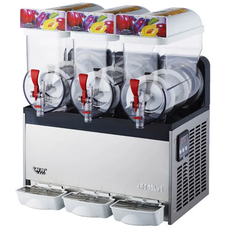 XRJ15X3 Snow melting machine Three tanks of commercial slush machine beverage ice machine and frozen Juice 220V-240V/110V-130V
XRJ15X3 Snow melting machine Three tanks of commercial slush machine beverage ice machine and frozen Juice 220V-240V/110V-130V
