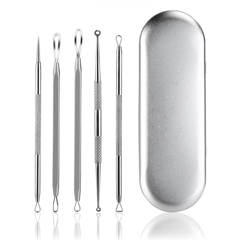 5PCS Stainless Steel acne Needle Set Cell Clamp Blackhead Needle Tools Acne Needle Tweezers Beauty Pimple Extrusion Artifact
5PCS Stainless Steel acne Needle Set Cell Clamp Blackhead Needle Tools Acne Needle Tweezers Beauty Pimple Extrusion Artifact