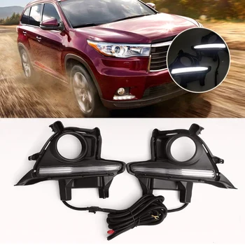 1Pair Car 12V DC LED DRL Daytime Running Light Fog light Lamp Grille Front Bumper Grille for Toyota for Highlander 2015-2017
1Pair Car 12V DC LED DRL Daytime Running Light Fog light Lamp Grille Front Bumper Grille for Toyota for Highlander 2015-2017